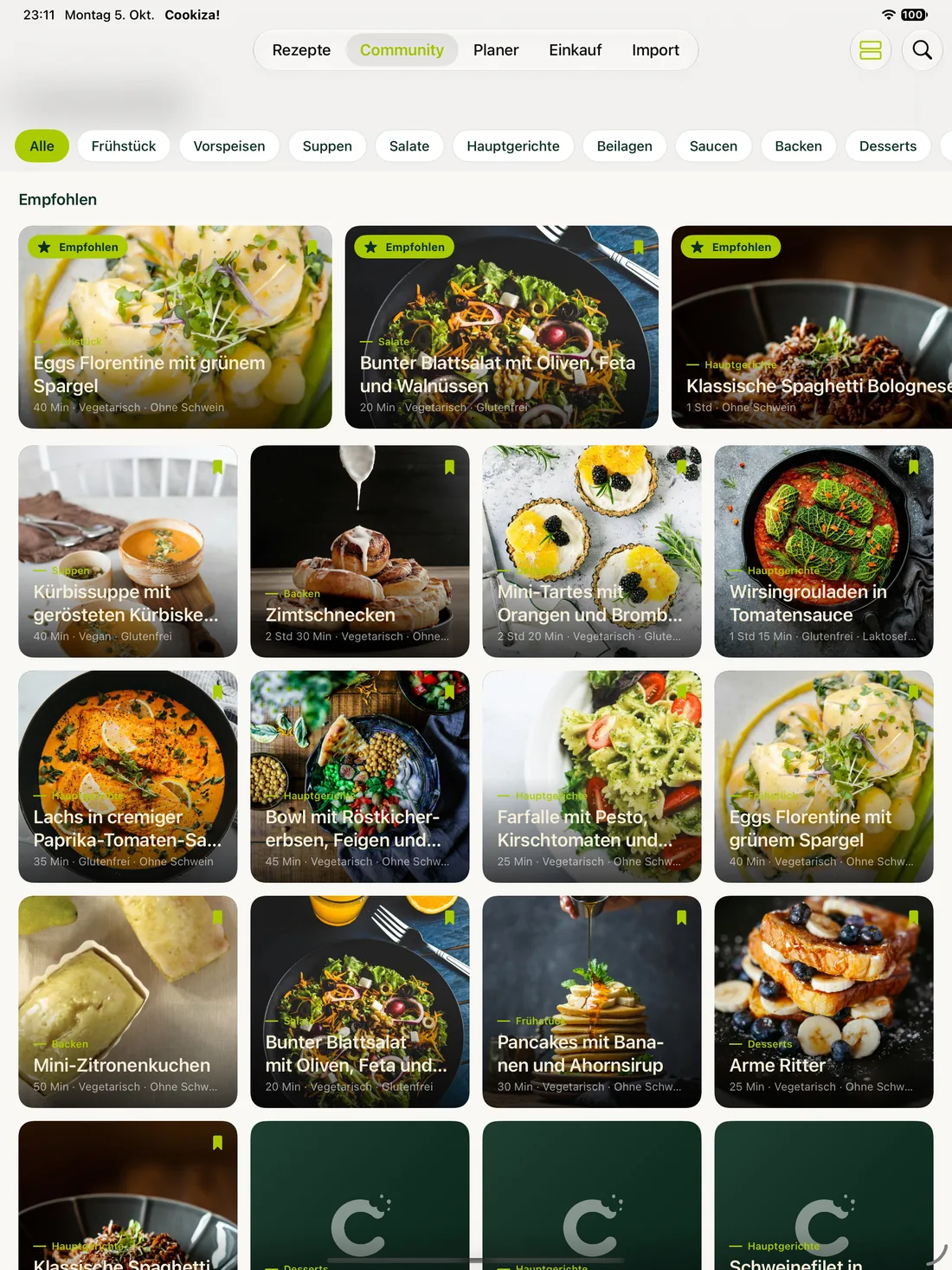 Cookiza! iPad – Community-Ideen übernehmen.
